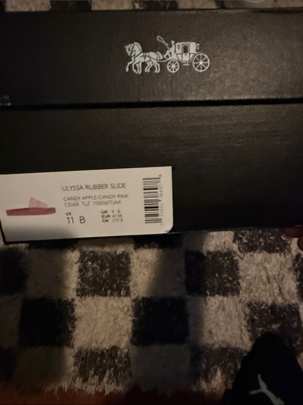 Coach Black and White Logo Sandal Box Lid - Picture 5 of 5